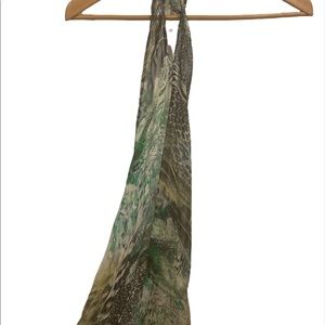 Sexy Silk Jungle Inspired Halter Dress